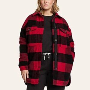 Eddie Bauer Hadlock Wool Blend Insulated Buffalo Plaid Shirt Jacket XS NWT